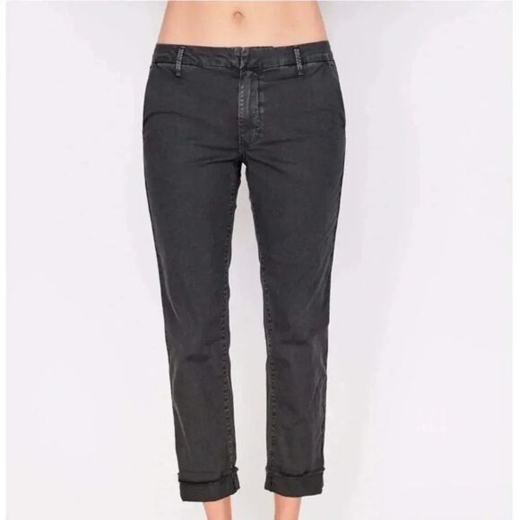 Sundry Stripe Roll-Up Chino Trousers Black Glitter Star Lining Size 27 NWT - Picture 3 of 7